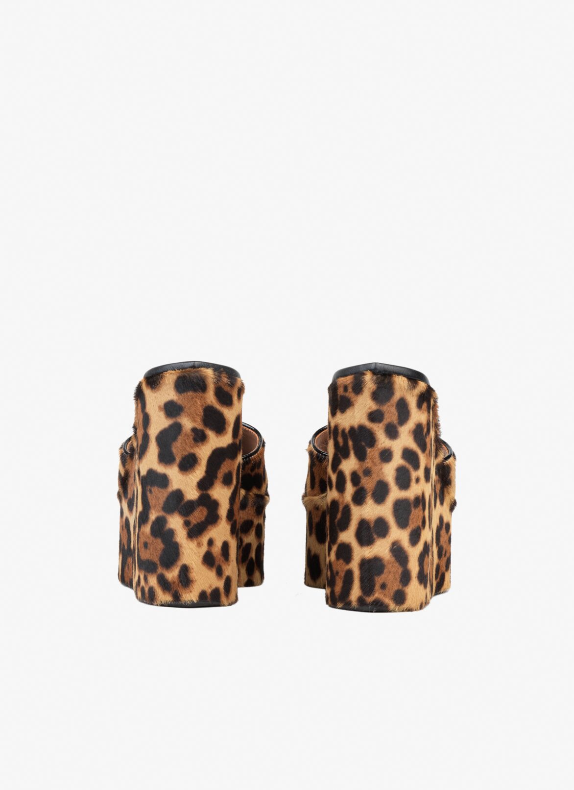 Leopard platform wedge mules ALAÏA SEPIA LEOPARD PLATFORM WEDGE MULES